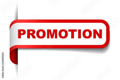 red vector banner promotion