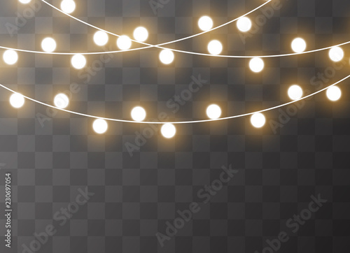 Christmas lights isolated