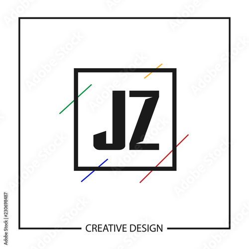 Initial Letter JZ Logo Template Design