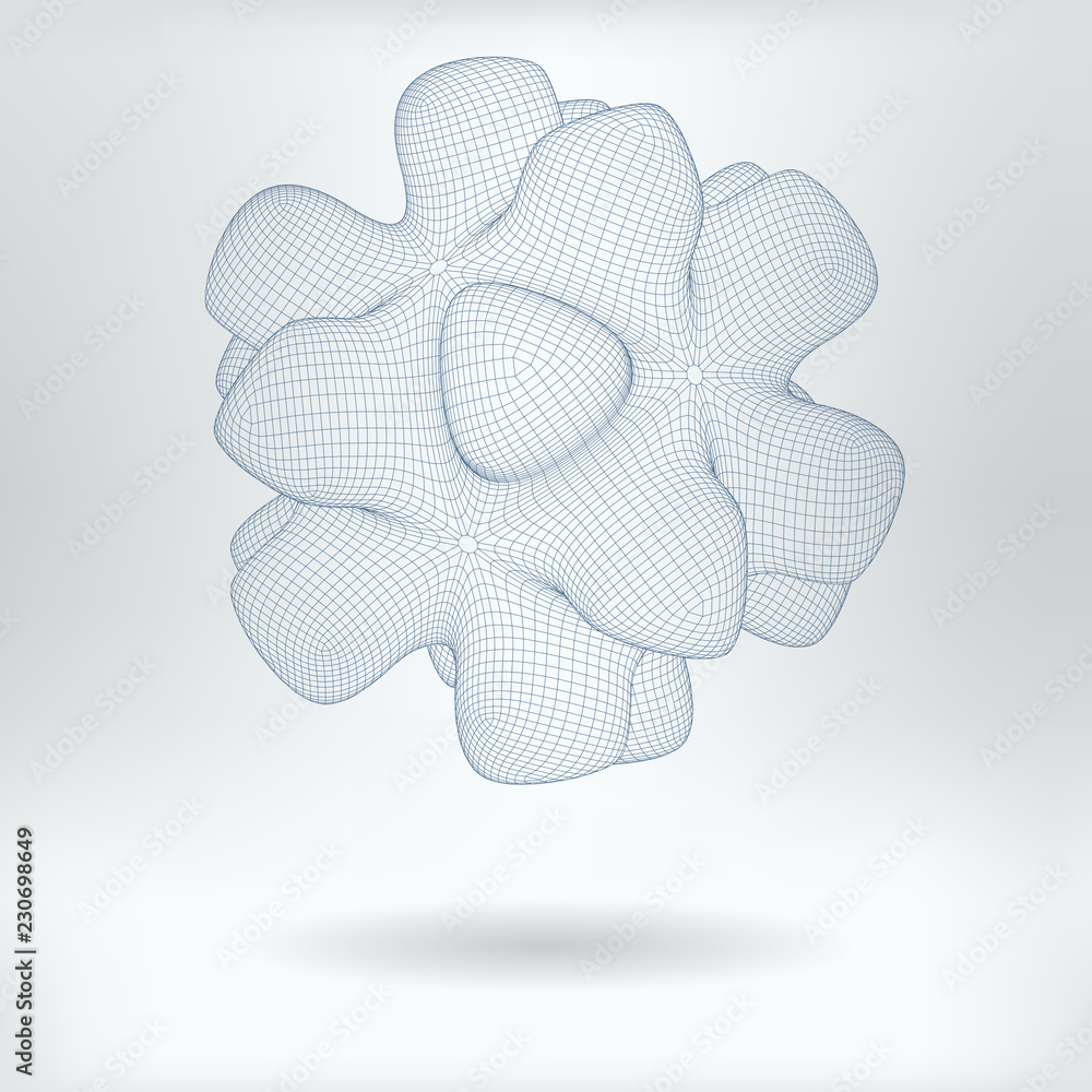 Vector 3D Model Poliovirus Particle Drawing - Poliomyelitis Virus Structure  Concept Diagram Icon Stock Vector | Adobe Stock