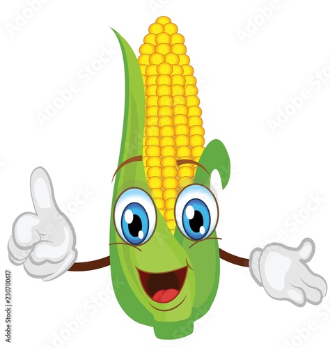 cute corn character cartoon