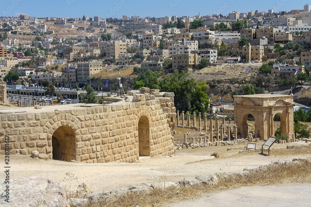 Roman amphitheater in Jerash - Jordan