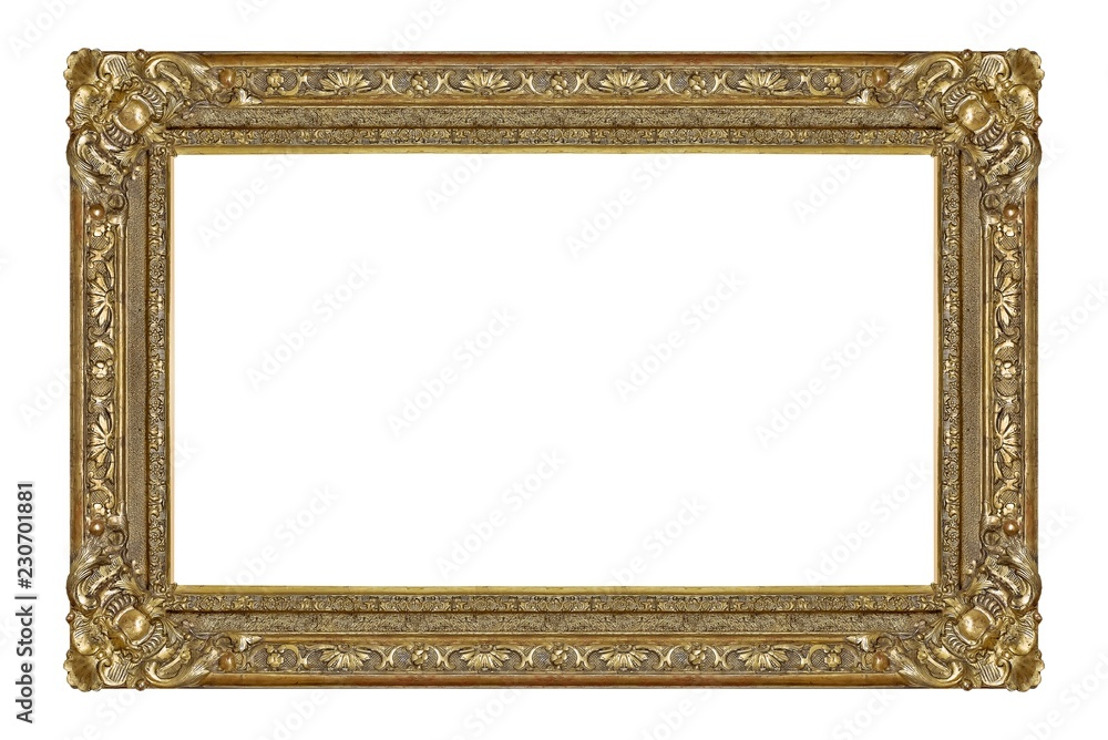 Golden frame for paintings, mirrors or photo