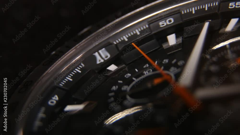 Chronograph tactical watch in operation Chronograph tactical watch in operation
