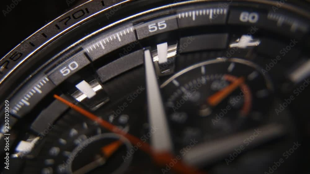 Chronograph tactical watch in operation Chronograph tactical watch in operation