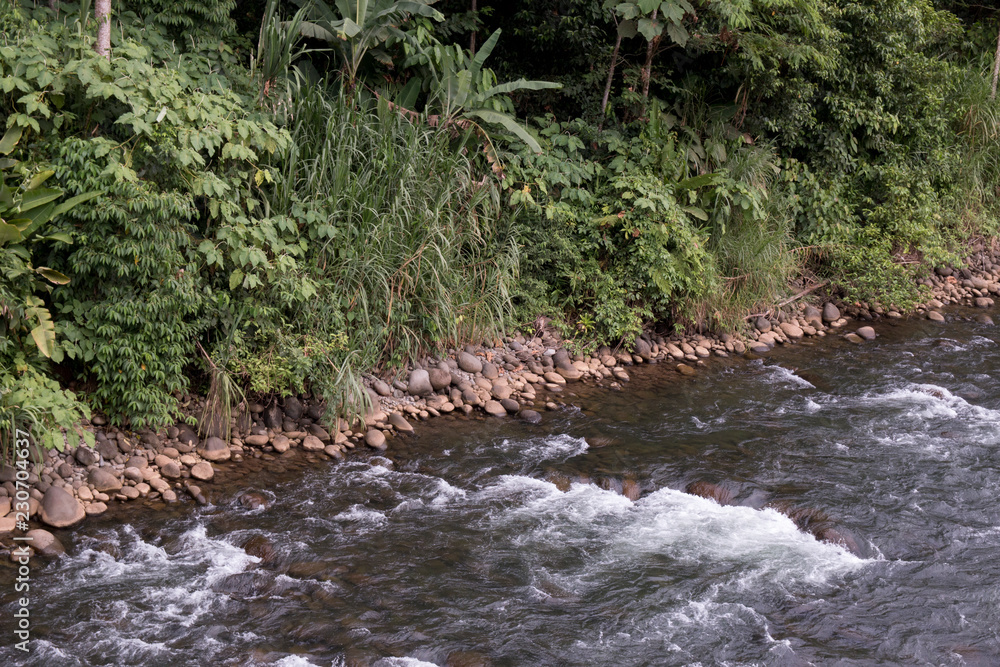 Fototapeta premium Sarapiqui river touristic attraction in the atlantic zone of Costa Rica