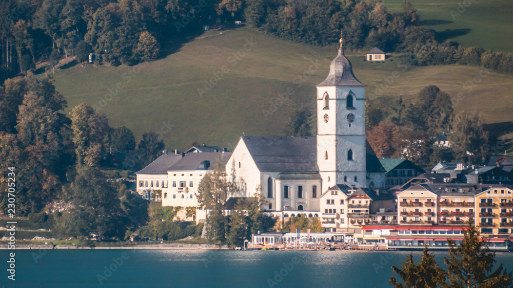 Beautiful church at the famous Wolfgangsee-Sankt Wolfgang-Salzburg-Austria