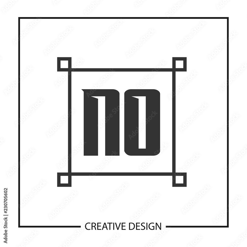 Initial Letter NO Logo Template Design Initial Letter NO Logo Template Design