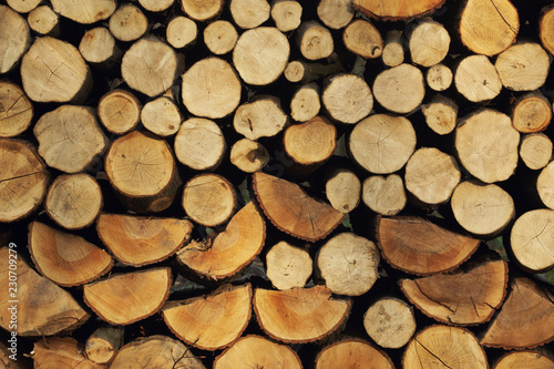 Pile of wood useful as background