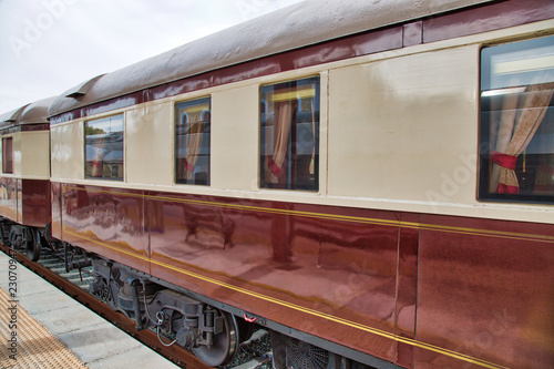 Old Luxury Train at Ronda train station in Spain photo