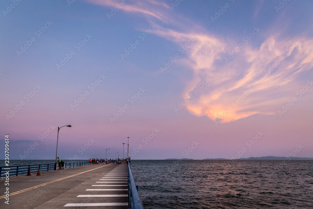 Puntarenas beach tourist pier attraction pacific of Costa Rica Puntarenas beach tourist pier attraction pacific of Costa Rica