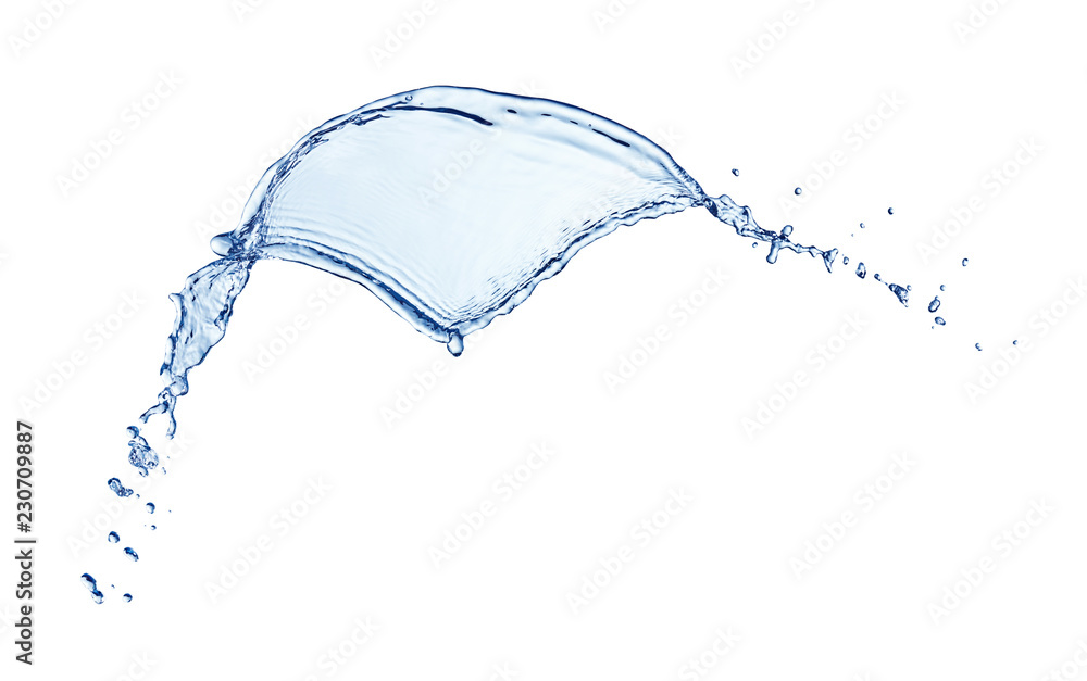 blue water splash isolated on white background blue water splash isolated on white background