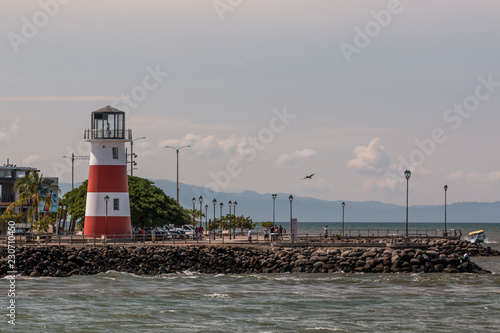 Puntarenas beach lighthouse tourist attraction pacific of Costa Rica photo