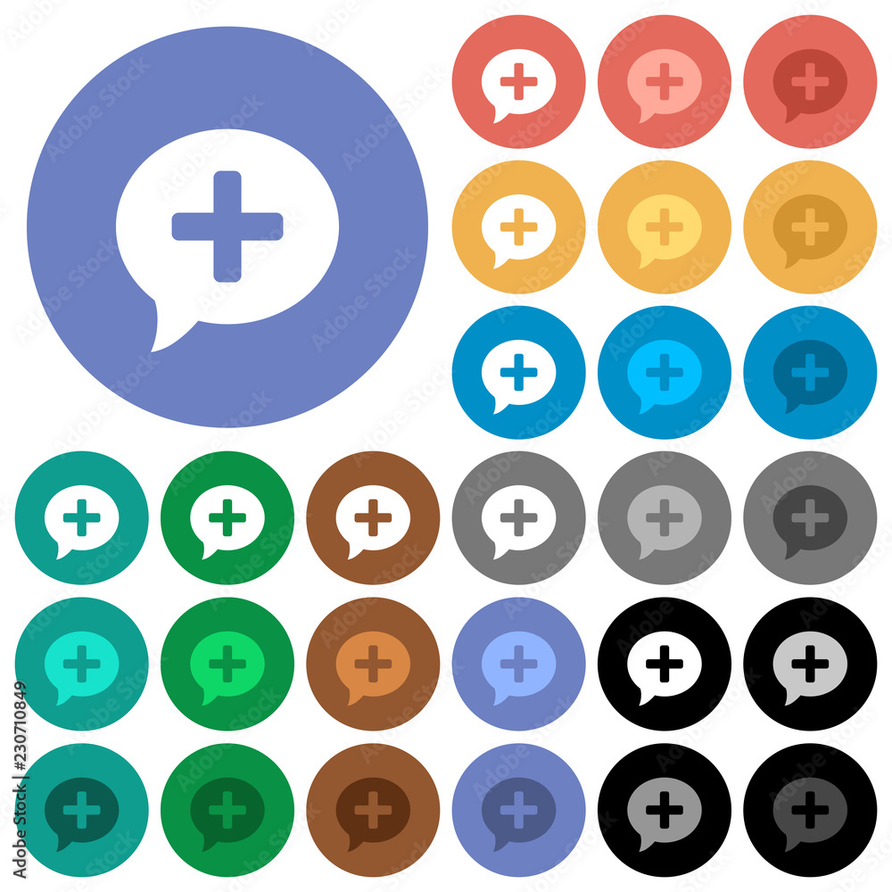 Add comment round flat multi colored icons Add comment round flat multi colored icons