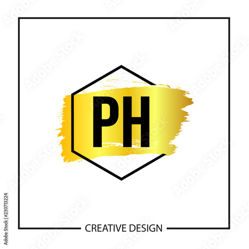 Initial Letter PH Logo Template Design © Scooby