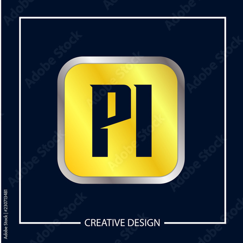 Initial Letter PI Logo Template Design