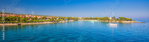 Wallpaper Mural Harbour in Supetar town on Brac island with palm trees Torontodigital.ca
