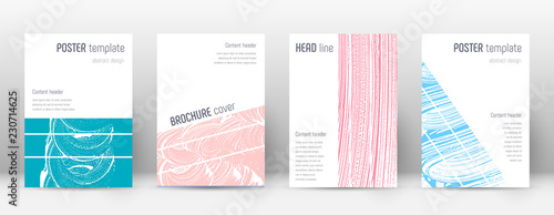 Cover page design template. Geometric brochure lay