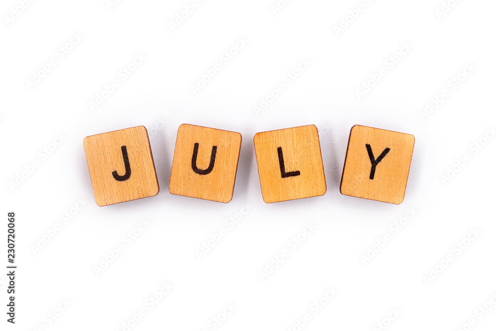 The month of JULY The month of JULY