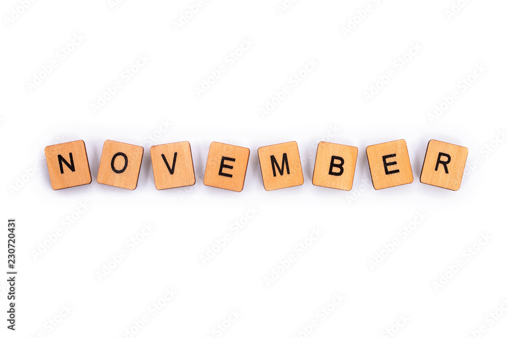 The month of NOVEMBER The month of NOVEMBER