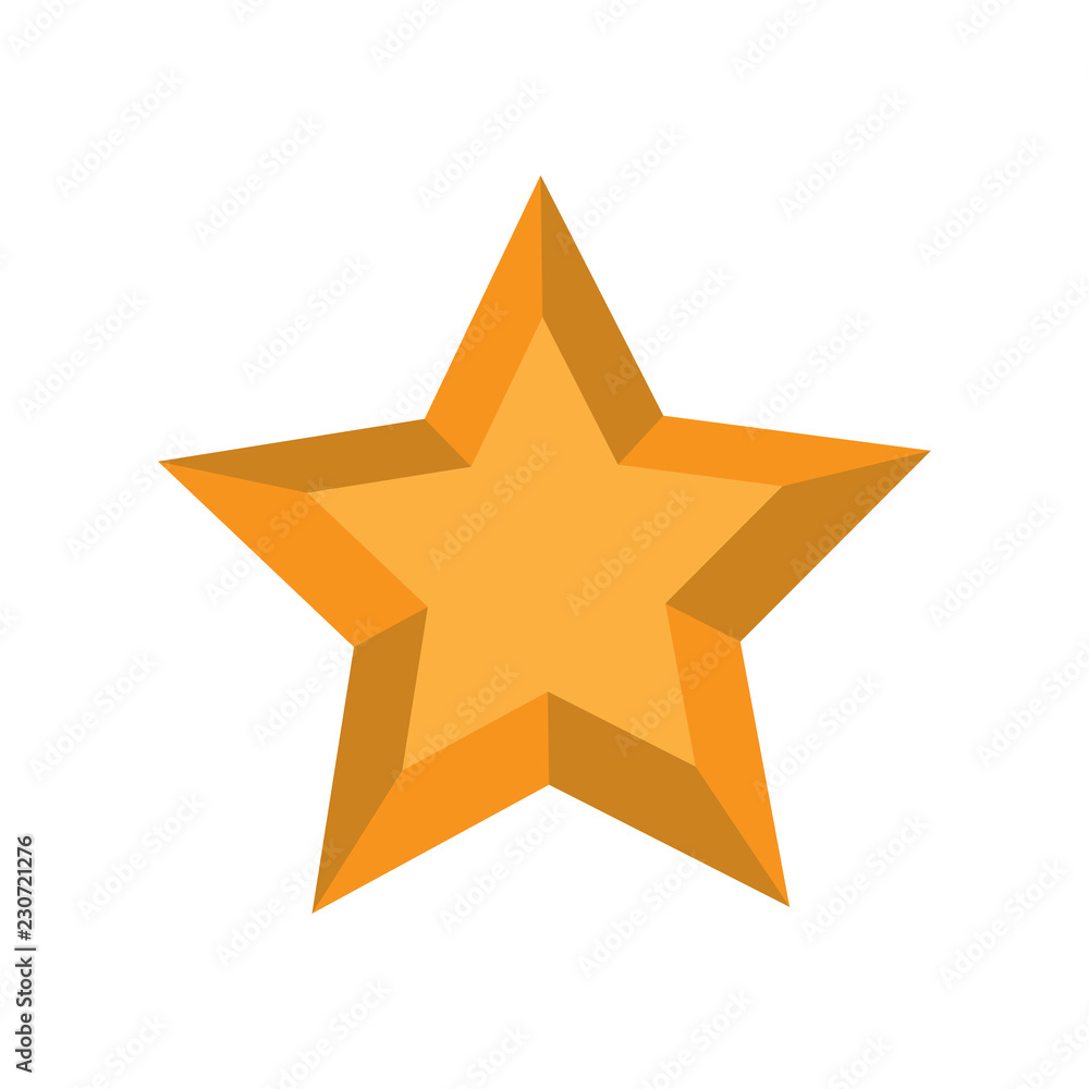 Isolated golden star shape icon. Vector illustration design Isolated golden star shape icon. Vector illustration design