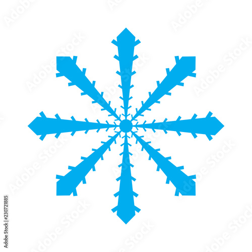 Isolated snowflake icon image. Vector illustration design