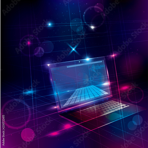 Technology background, big data concept design, web server.