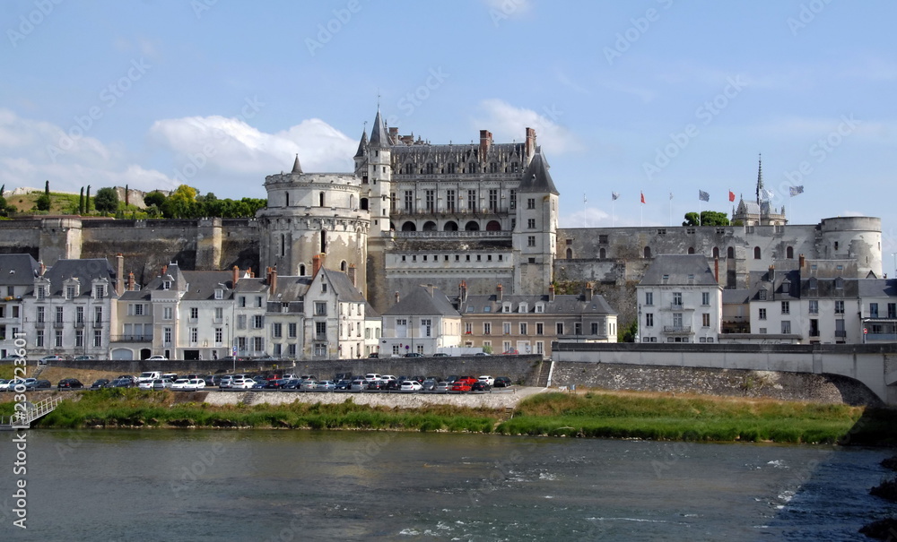 Fototapeta premium Château Royal d'Amboise surplombe la Loire, 