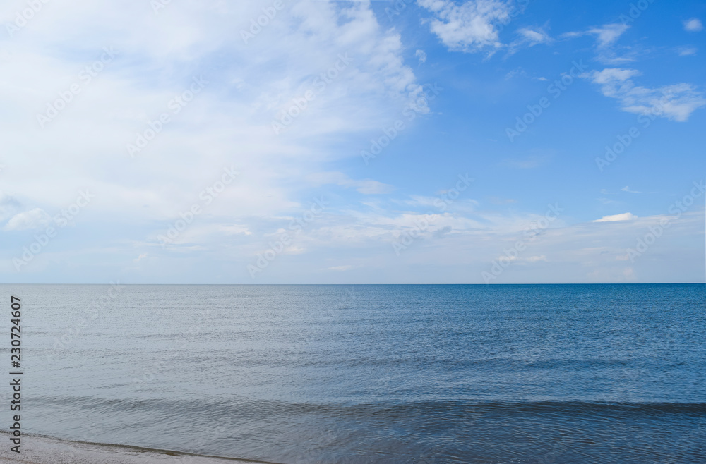 Deserted sea beach. Quiet sea Sea surface landscape. Deserted sea beach. Quiet sea Sea surface landscape.