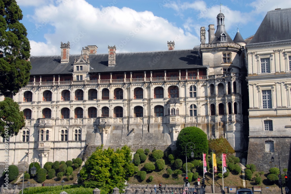 Façade des Loges, château royal de Blois, résidence favorite des rois de France, fait parti des 