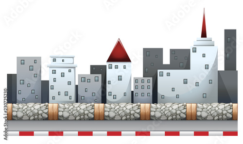 Building city scape scene