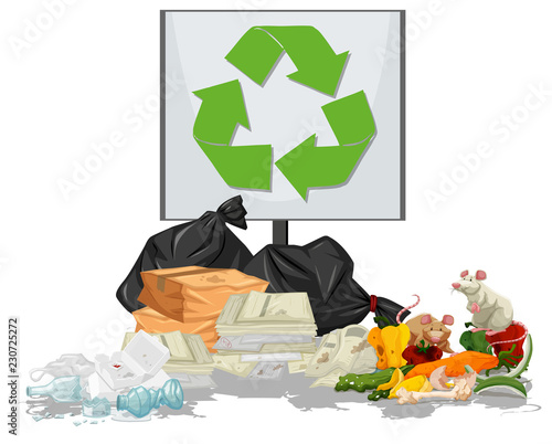Pile of rubbish scene