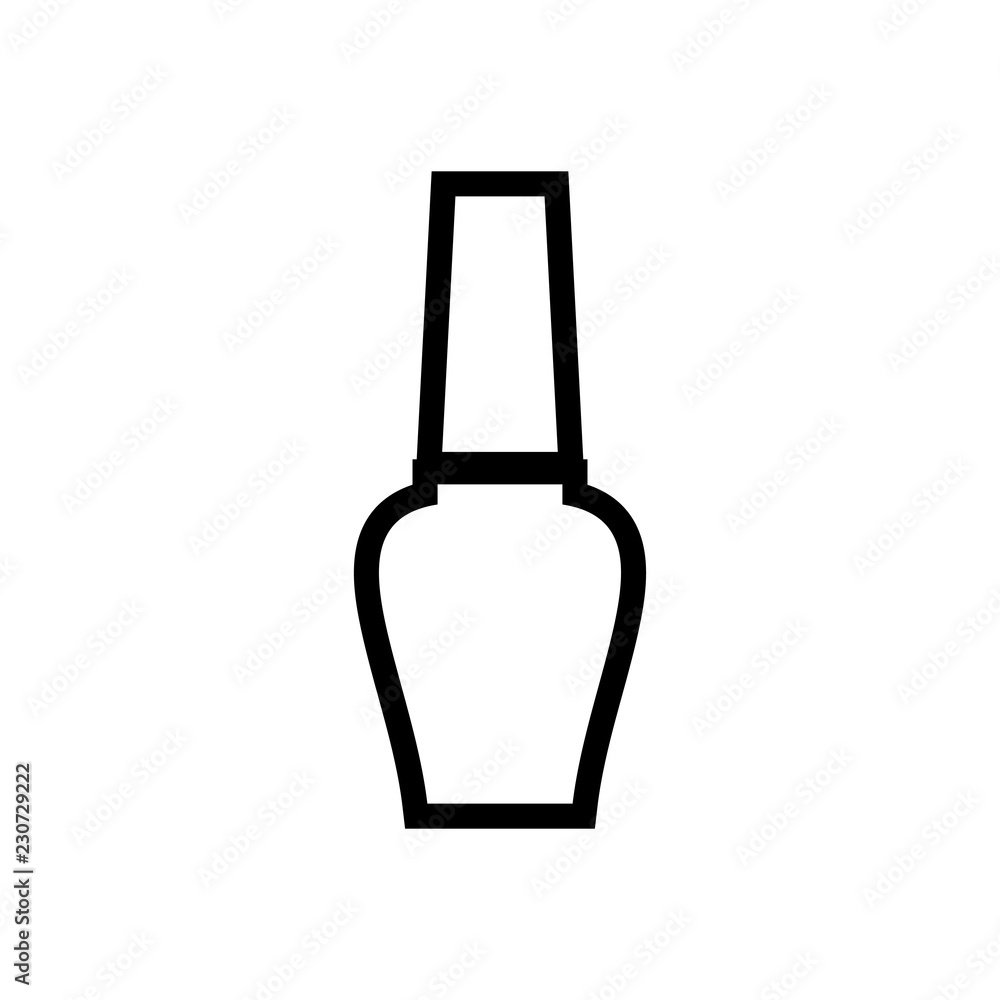 Nail polish bottle vector icon Nail polish bottle vector icon