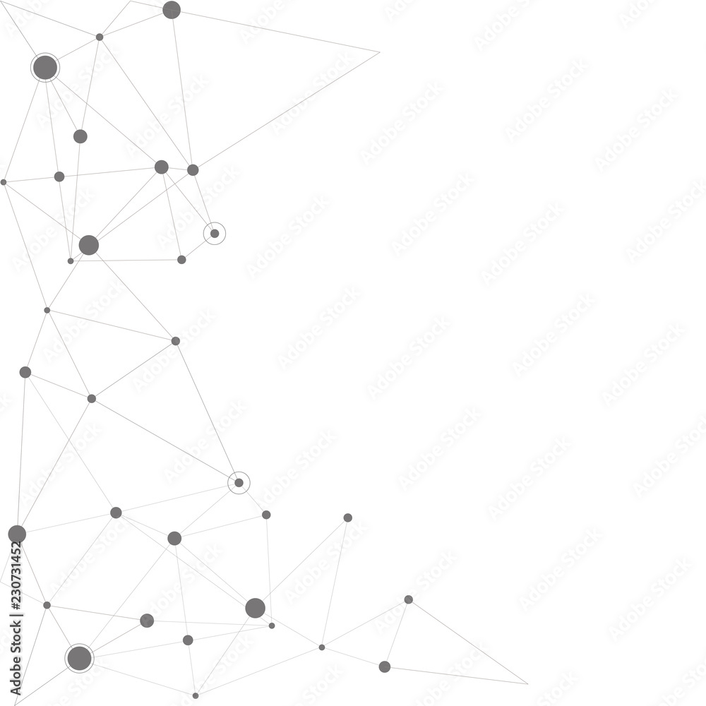 Abstract connecting dots and lines. technology background connect