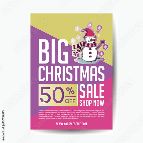 Big christmas sale poster t...