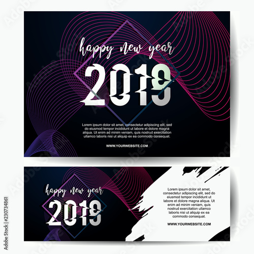 Modern New Year 2019 celebr...