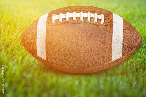 American football ball isolated on white background