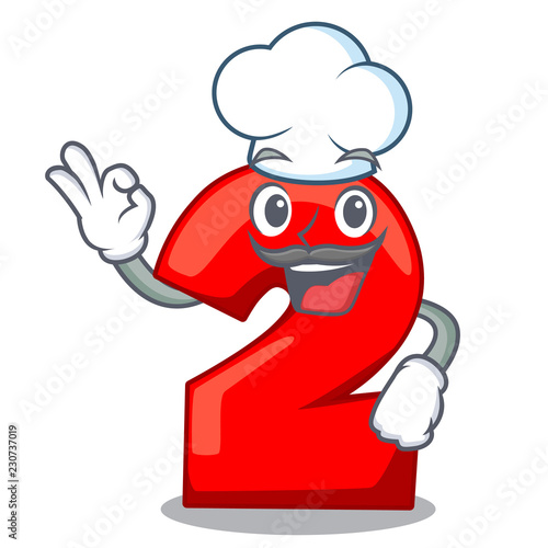 Chef character number two on wooden door