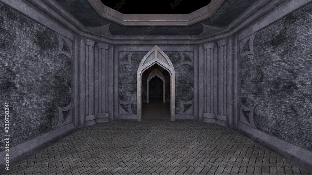 Obraz premium 廃墟通路