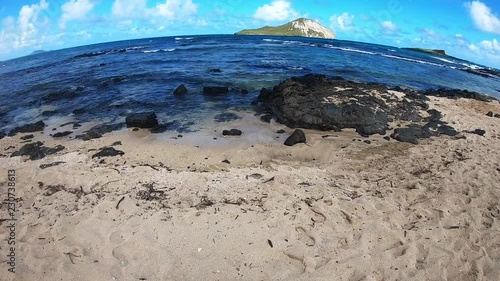 Rabbit Island off of Kaupo Beach inWaimanalo on the Island of Oahu, Hawaii. photo