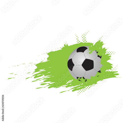 Soccer ball with an effect. Vector illustration design