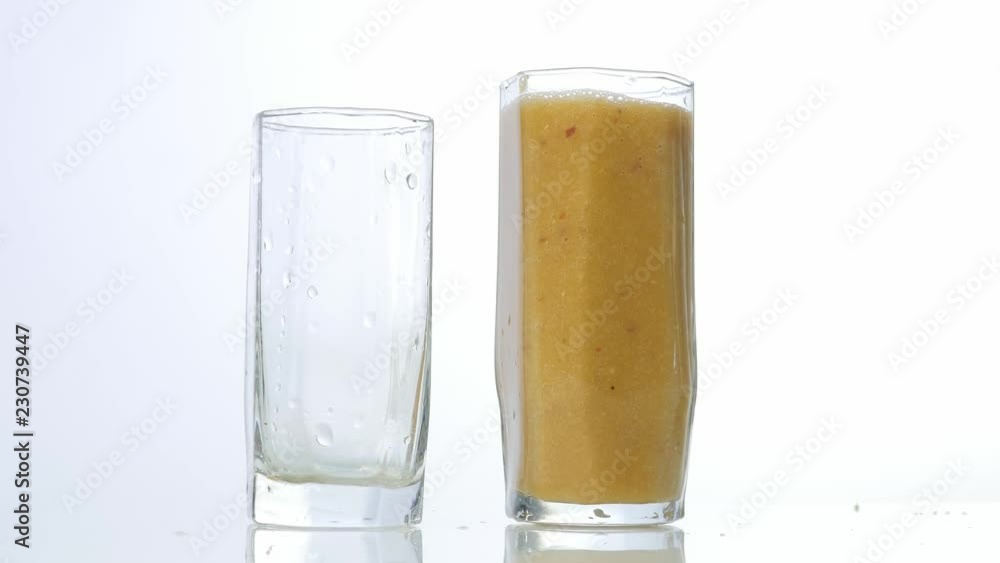 smoothies from vegetable and fruit in the glass for drinking healthy concept. 4K smoothies from vegetable and fruit in the glass for drinking healthy concept. 4K