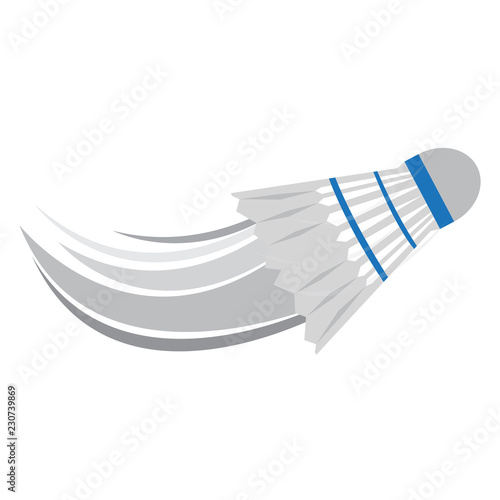 Badminston shuttlecock with an effect. Vector illustration design