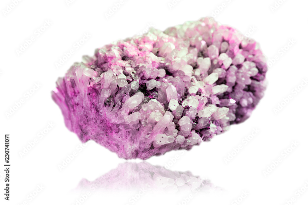 Smoky pink crystal on a white background Smoky pink crystal on a white background