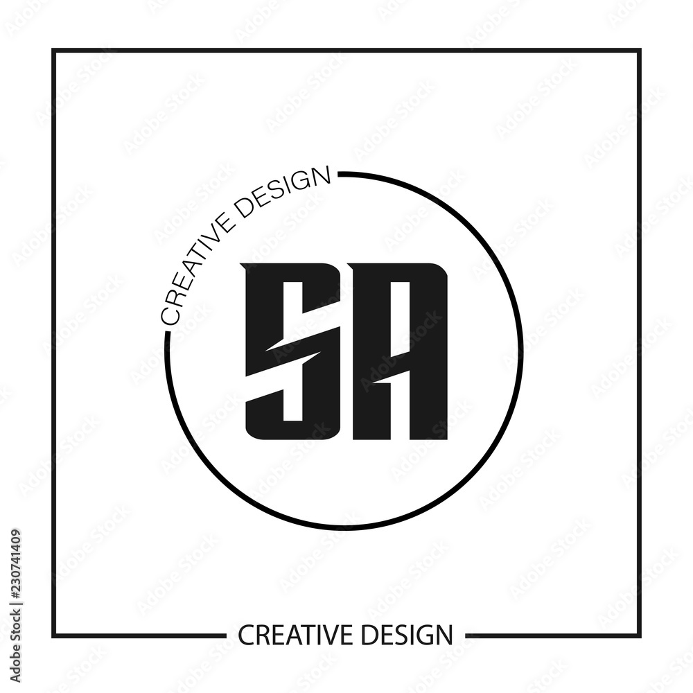 Fototapeta premium Initial Letter SA Logo Template Design