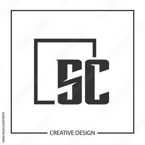 Initial Letter SC Logo Template Design