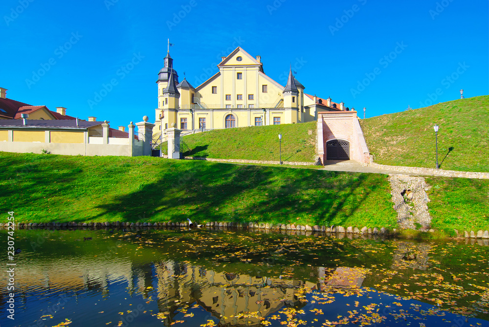 Nesvizh. Belarus. Radziwill Castle.  Palace and castle complex