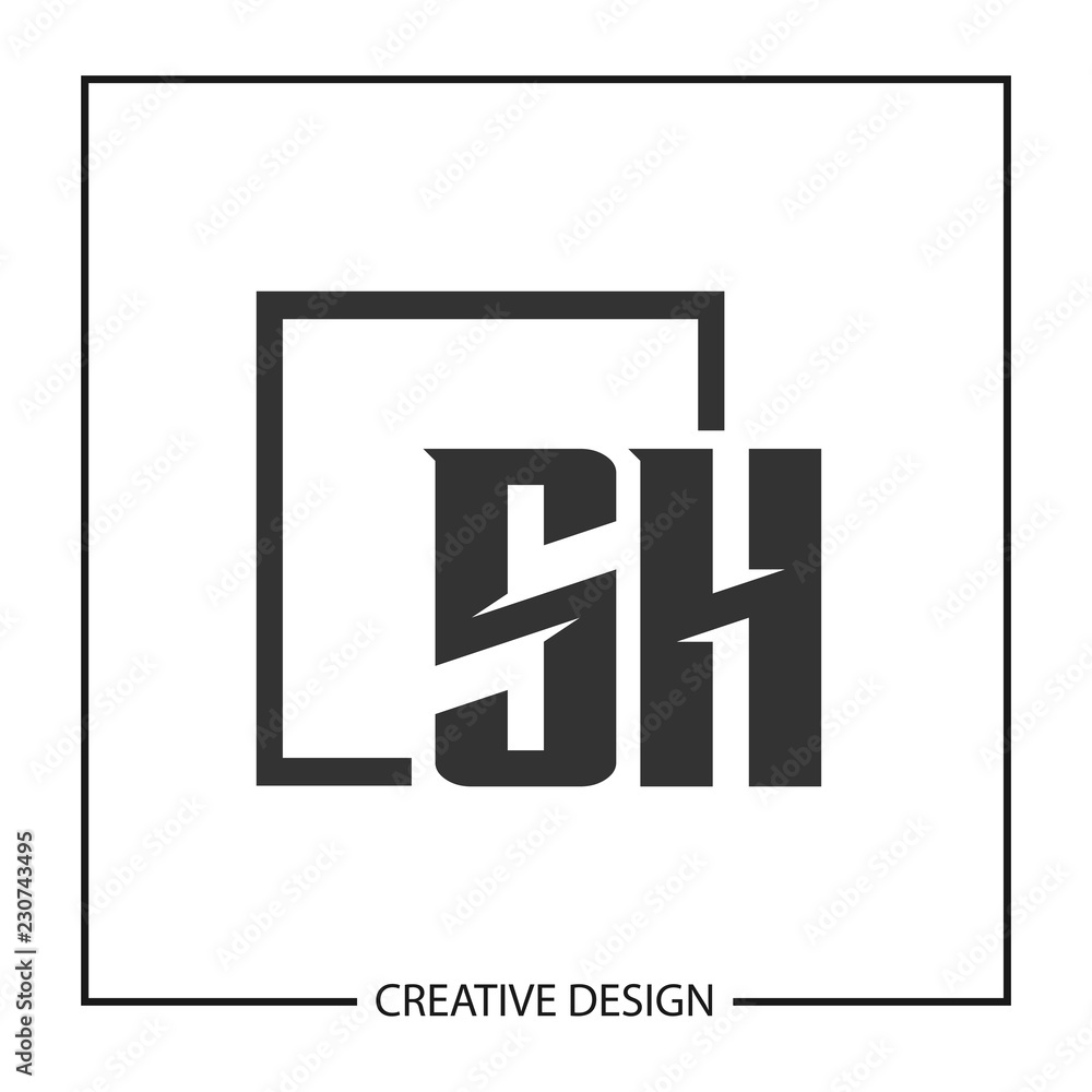 Initial Letter SH Logo Template Design