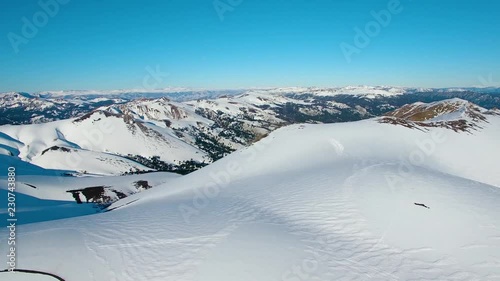 View of Arenales mountain range during winter season near Lonquimay region and Malalcahuello, south of Chile. photo