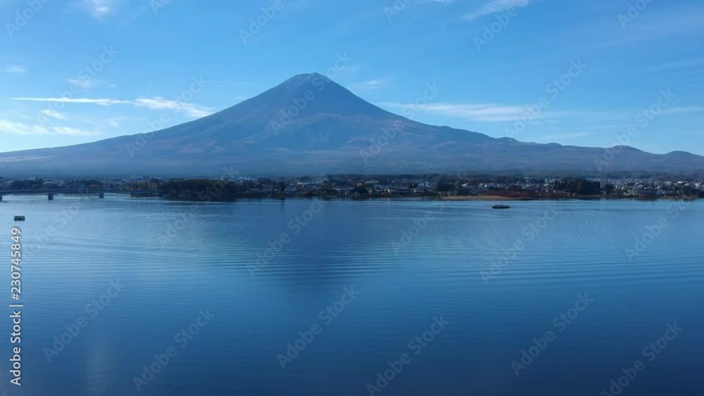 Mt Fuji and lake Kawagujiko in sunny day in Autumn season, Japan with Full HD Mt Fuji and lake Kawagujiko in sunny day in Autumn season, Japan with Full HD